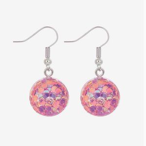 EarFleek Pink/Purple Confetti Bauble Dangle Earrings
